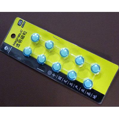 7008透明10粒装磁铁磁粒教学白板用吸铁石直径15mm办公用品	