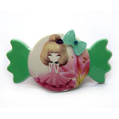 正品梦之恋卡通可爱姑娘图案糖果亚克力发夹发饰批发