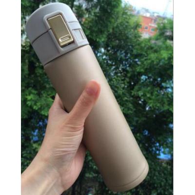500ML时尚随心磨砂不锈钢保温杯 锁扣弹跳杯	