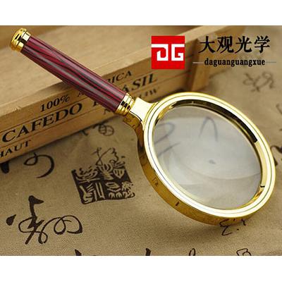 80mm木纹手持式金边放大镜