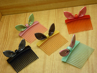 新款韩版蝴蝶结发梳 亚克力新品爆款批发 