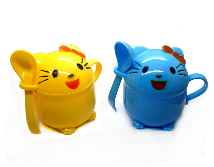 2036 厂家直销 卡通带勺儿童簌口杯