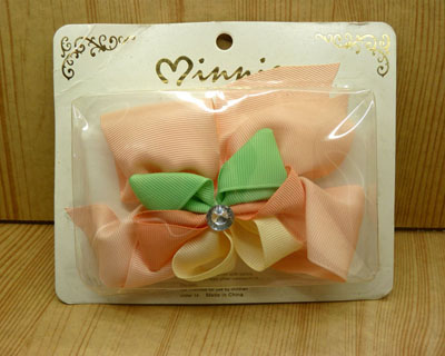 精装（大号）时尚布工艺蝴蝶结发夹发饰批发