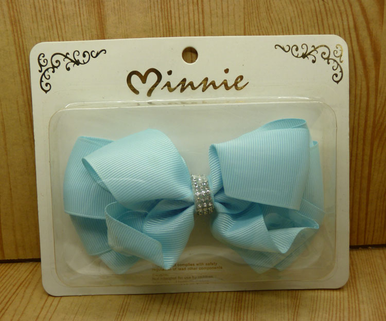 精装（大号）时尚布工艺蝴蝶结发夹发饰批发