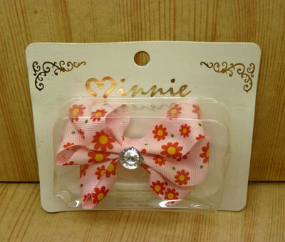 精装（小号）时尚布工艺蝴蝶结发夹发饰批发