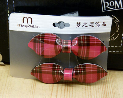 厂家直批新款一对蝴蝶结压夹精品发饰