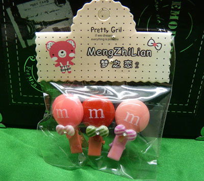 （3只装）全网最低价正品梦之恋亚克力发夹  棒棒糖花朵发饰批发