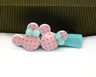 正品梦之恋可爱双米奇头糖果色发夹发饰批发