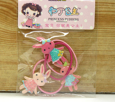 爆款正品布丁公主儿童小兔子高档亚克力头扣 