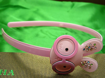 新款高质量无胶粘发箍亚克力可爱萌兔发卡