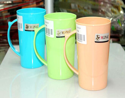 正力2112口杯 简约多色茶水杯 带手柄把饮水杯