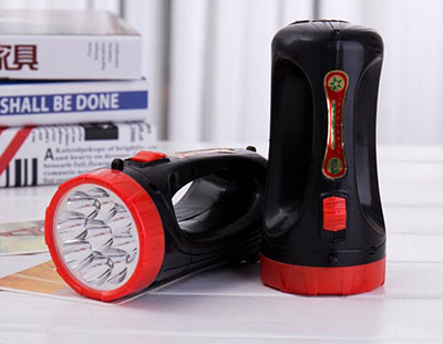 3344正品铭至雅9头手电筒强光充电 户外强光led露营灯