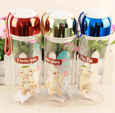  胡巴600ml健康水杯 环保健康耐冷耐热密封水杯733