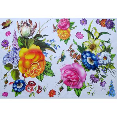 全网最低价50*30cm【PVC层层组合贴系列】百款混搭4D气泡珠光膜可移墙贴