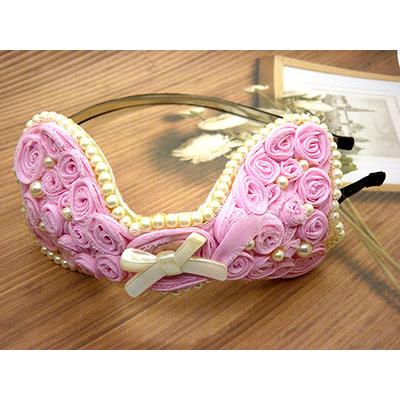 2元店精品韩版布艺发饰 领结花朵发箍发卡批发