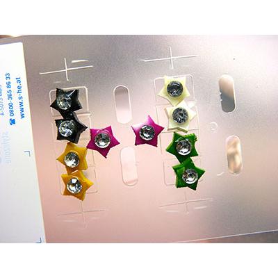特价批发韩式糖果色经典PP合金针防过敏耳钉