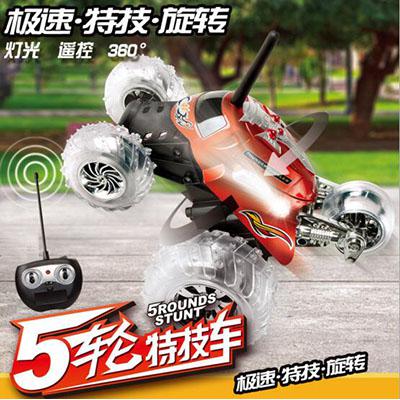 全网最低价遥控翻斗车五轮遥控汽车男孩玩具翻滚特技汽车585