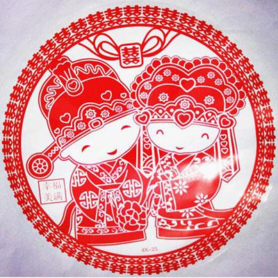 婚庆结婚用品 约18*18cm百年好合 喜庆窗花各种样式混批