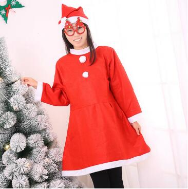 全网最低价圣诞节用品-圣诞女裙（无纺布款）