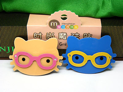 特价韩版梦之恋时尚眼镜帽亚克力魔法帖2个装