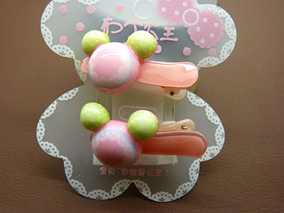 特价布丁公主米奇头儿童发饰 亚克力发夹 一对装