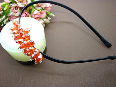 欧美热销精致钢卡水晶头箍发卡