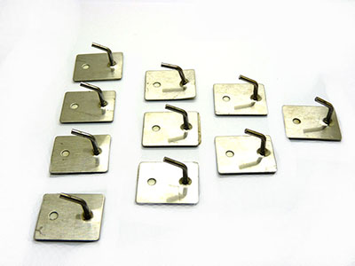 全球最低价10个装小号金属粘钩 不锈钢粘贴强力挂钩