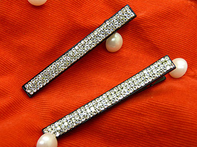 厂家直销一对装简约时尚镶钻发夹女士水钻对装一字夹