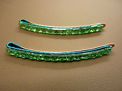 一对优质水钻镶嵌镀铜一字夹 时尚欧美女士边发夹简约百搭对夹头饰发夹