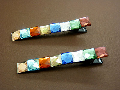 多元店爆款一对发饰头饰批发欧美新款时尚水晶压夹少女