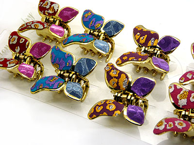 全国最低价蝴蝶抓夹 冲凉夹 古典弧月抓夹 2元店饰品