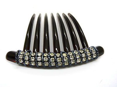 精美头饰发夹七齿发梳盘发发卡插梳发饰水钻簪子发簪盘头发