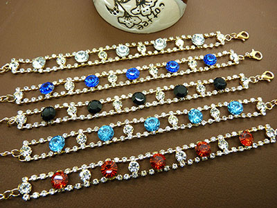 韩式精品时尚百搭手链批发 水晶钻石手链 厂家直销