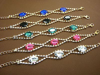 韩式精品时尚百搭手链批发 水晶钻石手链 厂家直销