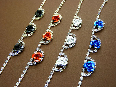 爆款热卖合金镶珍珠水钻爪链龙虾扣手链手环批发