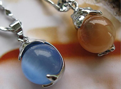 时尚流行海豚之恋项链 保色猫眼玉石项链