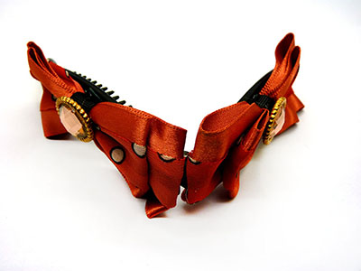 厂家批发立体梳夹 新款韩版布艺蝴蝶结发抓夹