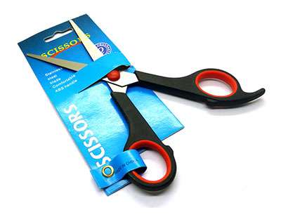 限量特价多功能7寸橡塑剪刀厨房剪刀 工厂直销