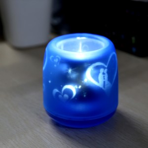 圣诞节礼品 声控投影蜡烛灯/声控吹熄小夜灯