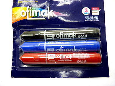 全网最低价吸卡3支高档记号笔 黑蓝红色笔 签字大头笔