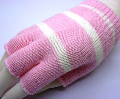 全网最低价买贵10倍退款彩色半指魔术手套 针织露指手套