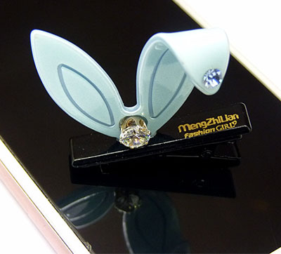 限量火爆特价韩版亚克力锆石赖兔毛球立体儿童鸭嘴夹