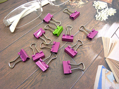 12只装彩色长尾夹15mm 票夹 文件夹 工厂直销