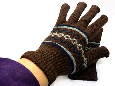 厂家特价批发冬季新款男士针织加厚五指手套