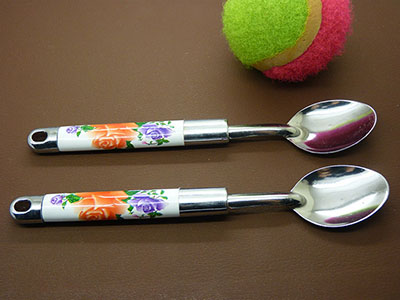 全国最低价 原价2.65元处理价格1.1元高档不锈钢餐具 创意餐具2个勺组合