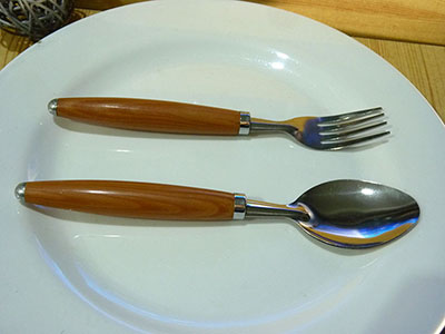 特价创意餐具刀叉 不锈钢勺子 西餐勺叉精美2个装混款