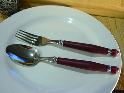 特价创意餐具刀叉 不锈钢勺子 西餐勺叉精美2个装混款