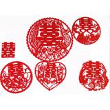 婚庆结婚用品 约18*18cm百年好合 喜庆窗花各种样式混批