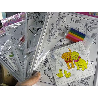 厂家直销儿童益智玩具幼儿园填色5彩水彩画