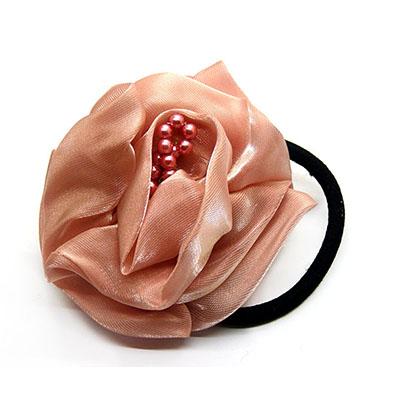 欧美发饰立体玫瑰花压夹皮筋饰品批发精美皮筋